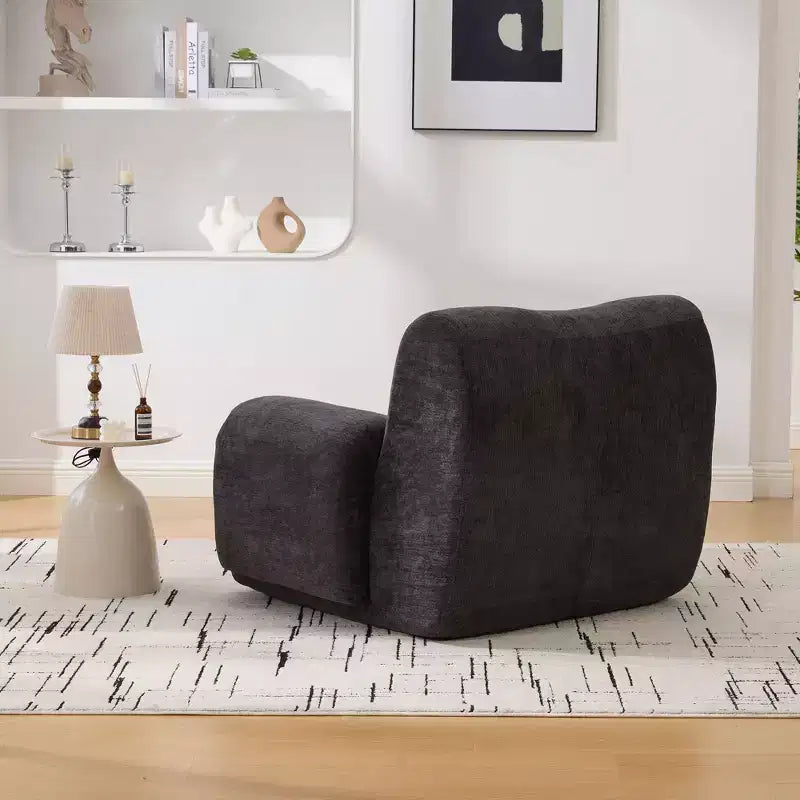 TUYOHW Fauteuil d'appoint surdimensionné sans accoudoirs de 42 po de large, fauteuil en chenille rembourré avec siège profond, canapé de salon pour salon, appartement, chambre à coucher