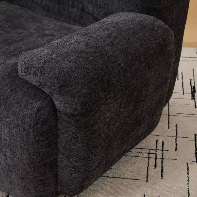 TUYOHW Fauteuil d'appoint surdimensionné sans accoudoirs de 42 po de large, fauteuil en chenille rembourré avec siège profond, canapé de salon pour salon, appartement, chambre à coucher