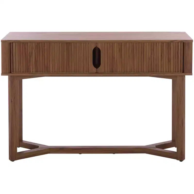Ilyum Tambour Dr Console Table - CNS3101A - Walnut - Safavieh