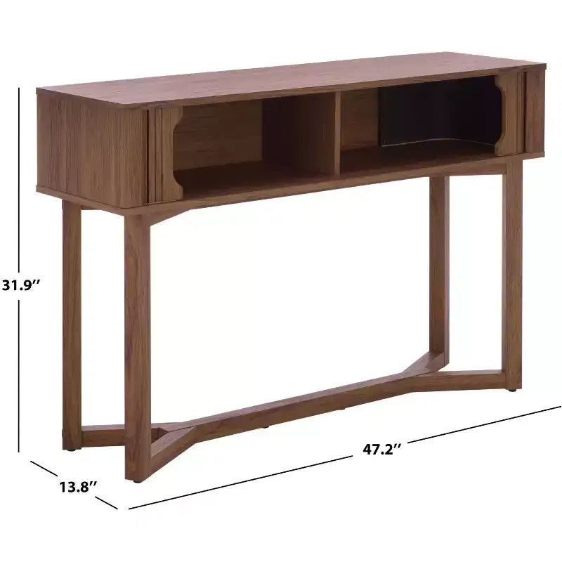 Table console Ilyum Tambour Dr - CNS3101A - Noyer - Safavieh
