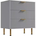 Zebra Pattern 3-Drawer Cabinet, White, Minimalist Texture, Clothes & Sundries Storage for Bedroom & Living Room