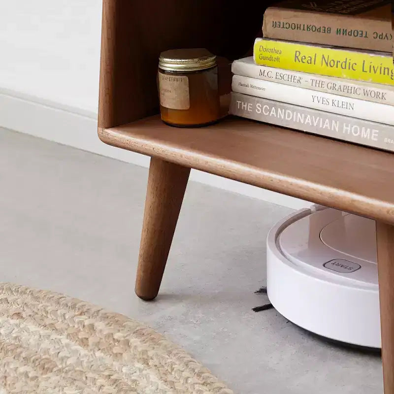 Table de chevet en bois de hêtre massif, table de chevet minimaliste et moderne avec étagère ouverte, meuble de chevet pour chambre ou salon - Panipeachy