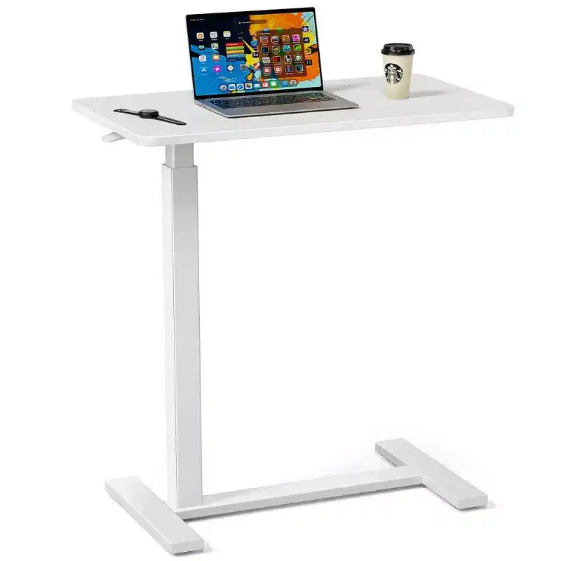 TUYOHW Table de lit réglable avec roulettes, bureau mobile pour ordinateur portable avec roulettes verrouillables, bureau portable pour le bureau et la maison