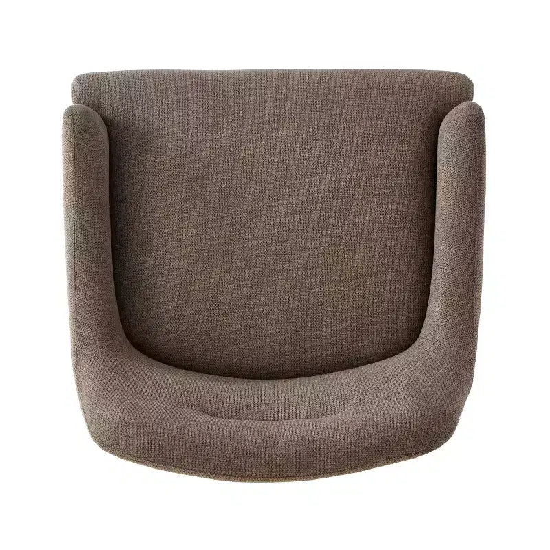 Fauteuil d'appoint moderne avec accoudoirs, canapé simple, fauteuil de lecture avec dossier incurvé et pieds en métal doré - ModernLuxe
