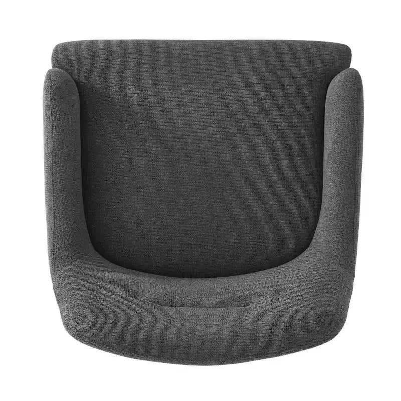 Fauteuil d'appoint moderne avec accoudoirs, canapé simple, fauteuil de lecture avec dossier incurvé et pieds en métal doré - ModernLuxe