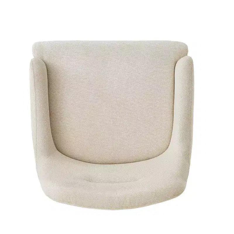 Fauteuil d'appoint moderne avec accoudoirs, canapé simple, fauteuil de lecture avec dossier incurvé et pieds en métal doré - ModernLuxe