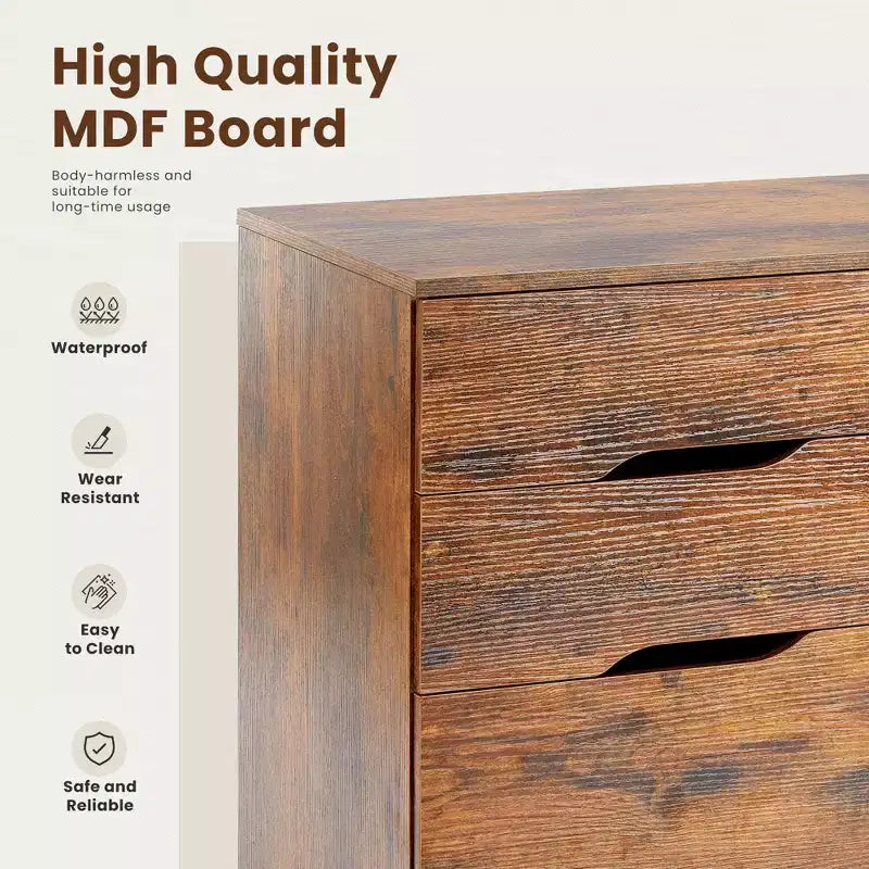 JIONJOY Classeur mobile verrouillable à 3 tiroirs de 79,5 cm de large - Rangement de documents A4, meuble roulant sous bureau avec gestion des câbles pour bureau à domicile