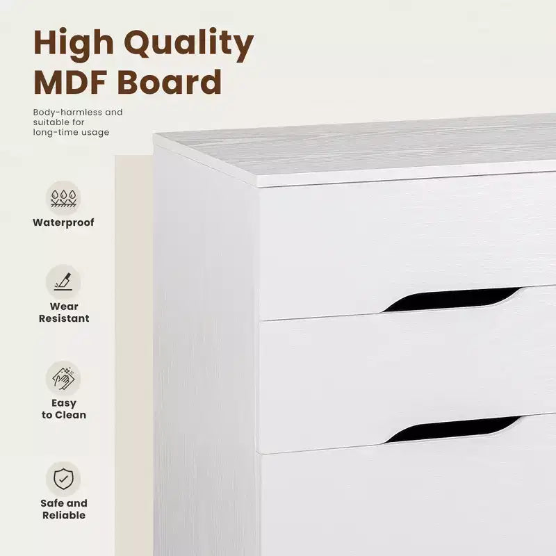 JIONJOY Classeur mobile verrouillable à 3 tiroirs de 79,5 cm de large - Rangement de documents A4, meuble roulant sous bureau avec gestion des câbles pour bureau à domicile