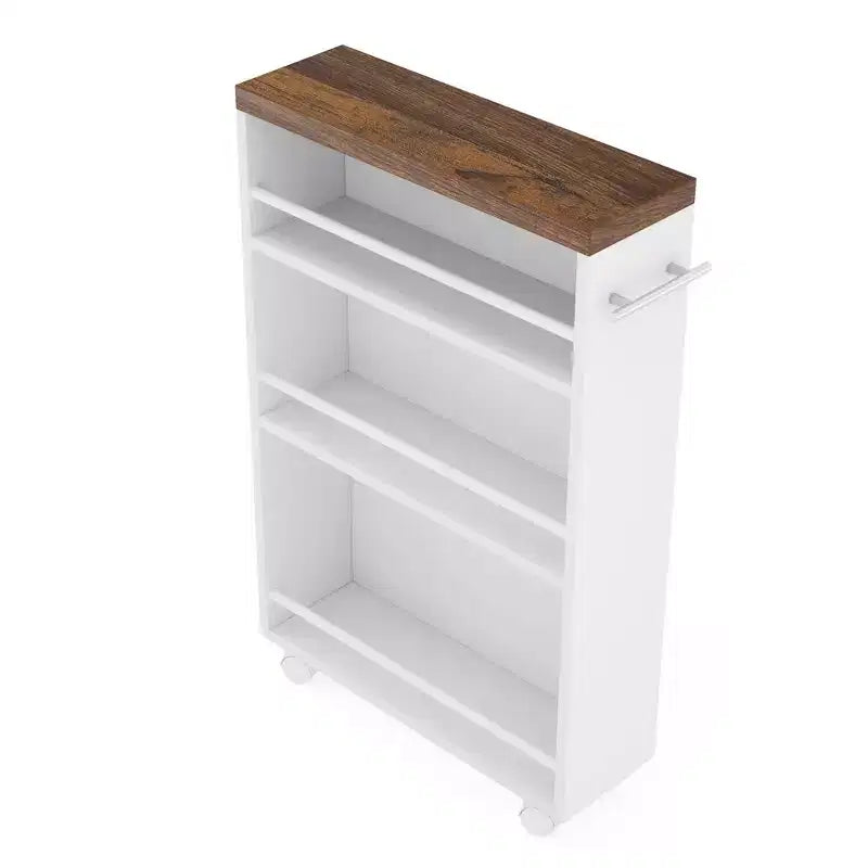 MAYEERTY Chariot de rangement mince et peu encombrant, organiseur roulant étroit à 3 niveaux pour cuisine et salle de bain