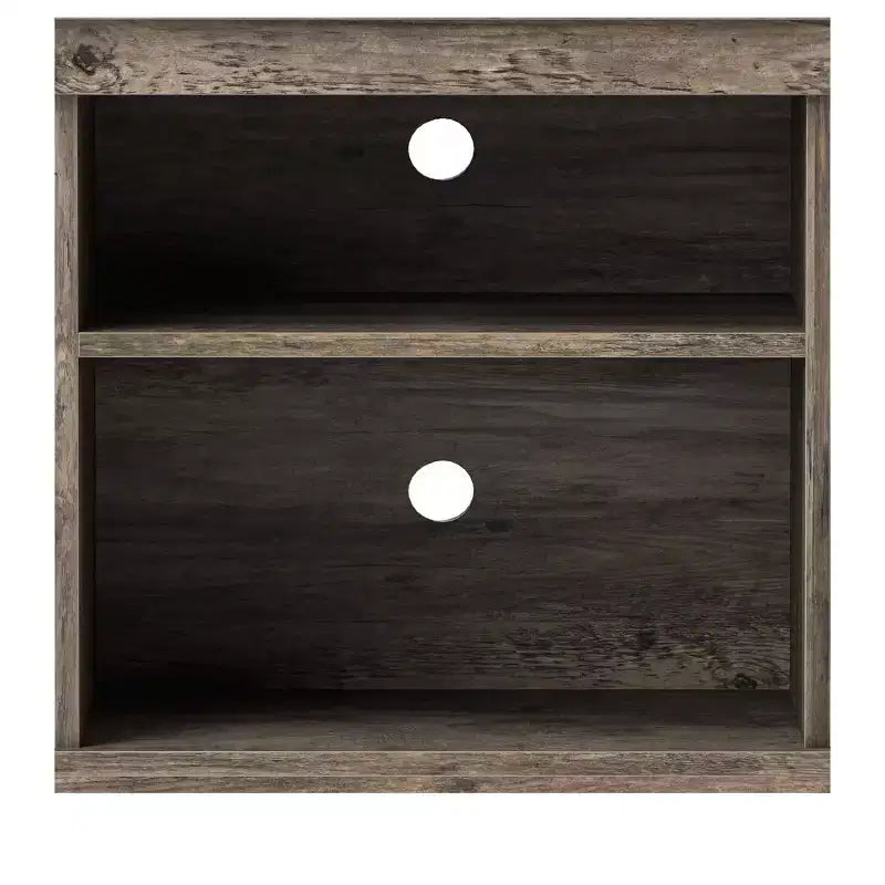 Meuble TV de ferme pour téléviseurs de 65 pouces, meuble TV LED avec armoires, prise de courant, console multimédia pour salon, gris délavé