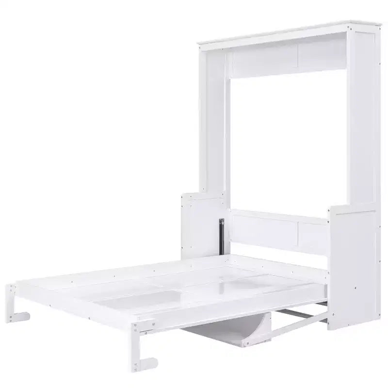 Lit escamotable Queen Size avec bureau, rabattable, mural, cadre de lit Murphy peu encombrant, multifonctionnel pour appartements