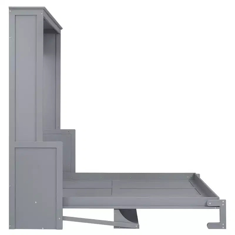 Lit escamotable Queen Size avec bureau, rabattable, mural, cadre de lit Murphy peu encombrant, multifonctionnel pour appartements