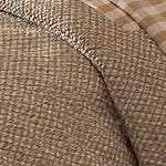 Lit plateforme Queen Size en velours MAYEERTY, cadre solide, conception au ras du sol, chambre à coucher, beige