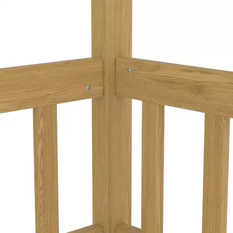 TUYOHW Lit à baldaquin moderne et minimaliste avec barrières de sécurité, cadre de lit Montessori en pin taille jumeau/double, aucun sommier tapissier requis