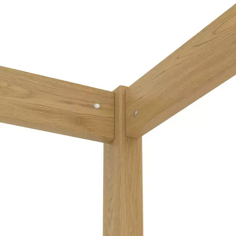 TUYOHW Lit à baldaquin moderne et minimaliste avec barrières de sécurité, cadre de lit Montessori en pin taille jumeau/double, aucun sommier tapissier requis
