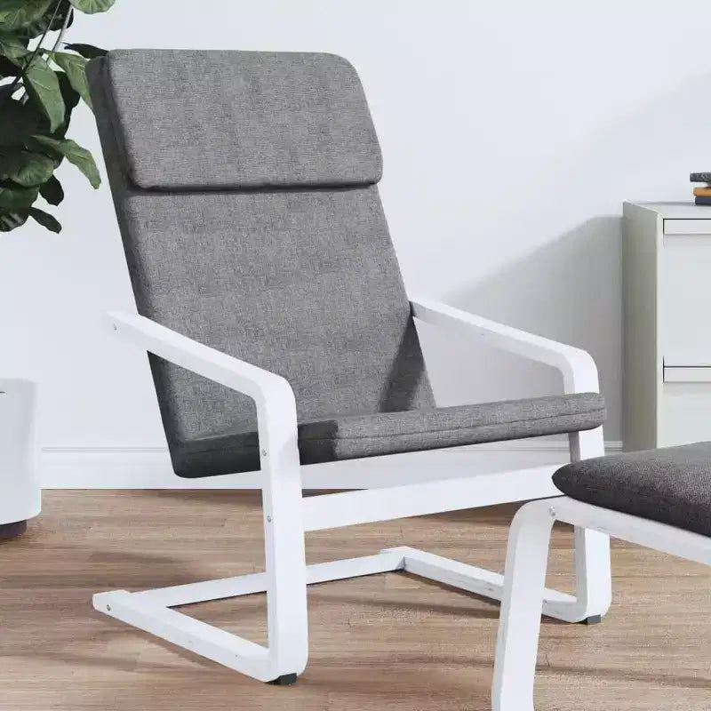 vidaXL Fauteuil Siège D'appoint Relaxant Chaise de Bureau Meuble Tissu - Gris Foncé
