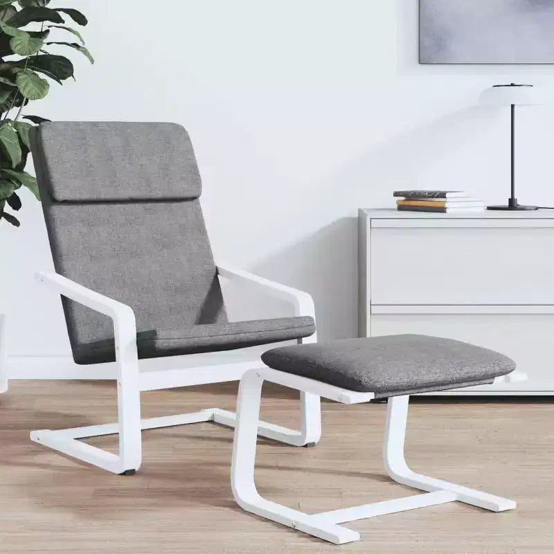 vidaXL Fauteuil Siège D'appoint Relaxant Chaise de Bureau Meuble Tissu - Gris Foncé