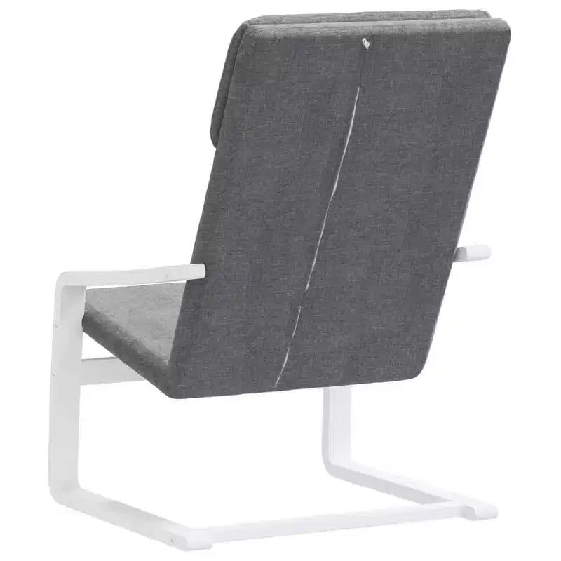 vidaXL Fauteuil Siège D'appoint Relaxant Chaise de Bureau Meuble Tissu - Gris Foncé