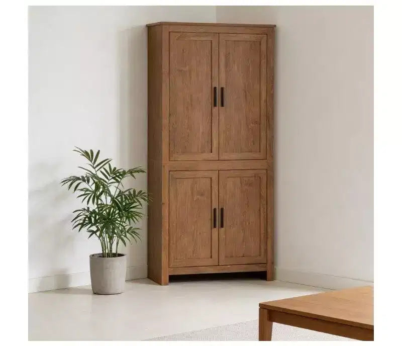 Meuble de rangement autoportant Okak Farmhouse avec 4 portes et étagères réglables, bibliothèque de rangement pour salon, cuisine