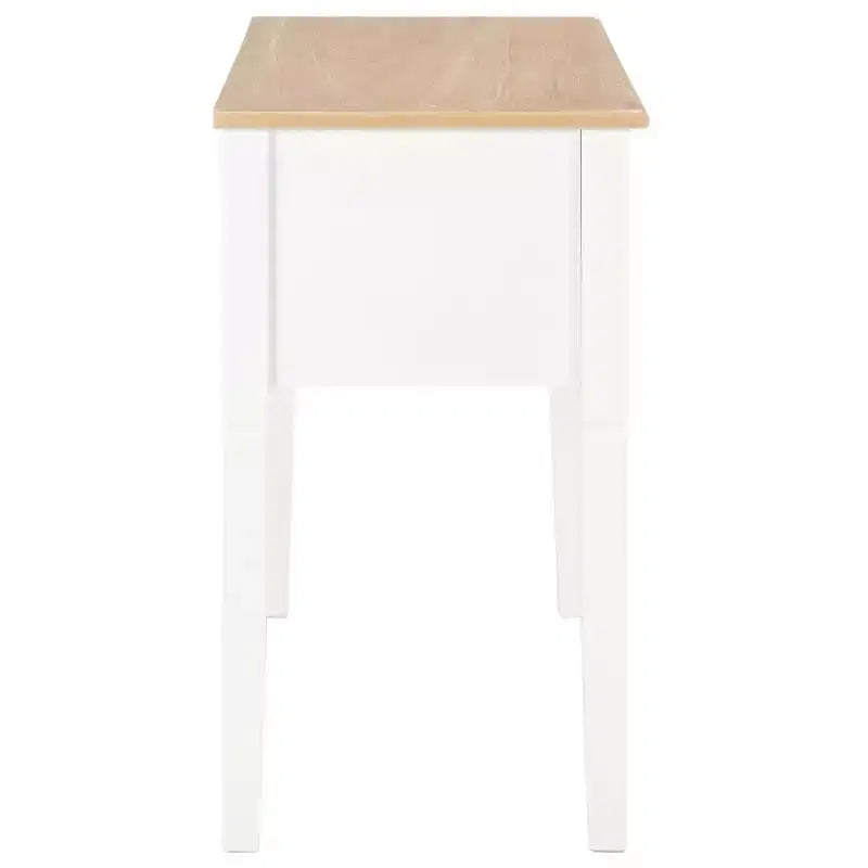 vidaXL Bureau Blanc et Marron en Bois d'Ingénierie et Bois de Pin Standard