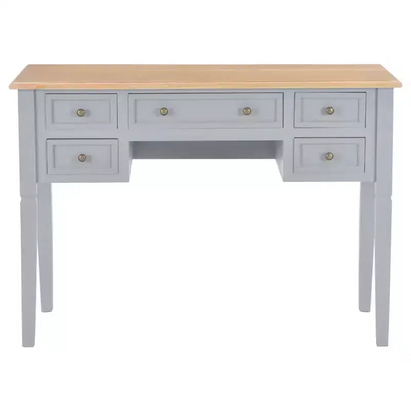 vidaXL Bureau Blanc et Marron en Bois d'Ingénierie et Bois de Pin Standard