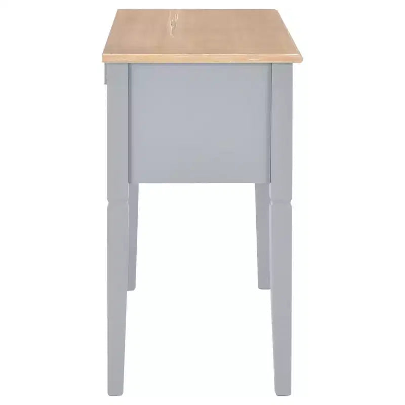 vidaXL Bureau Blanc et Marron en Bois d'Ingénierie et Bois de Pin Standard