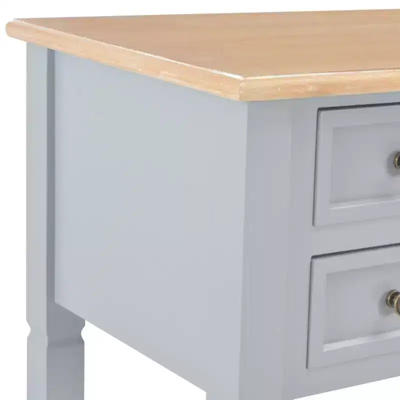 vidaXL Bureau Blanc et Marron en Bois d'Ingénierie et Bois de Pin Standard