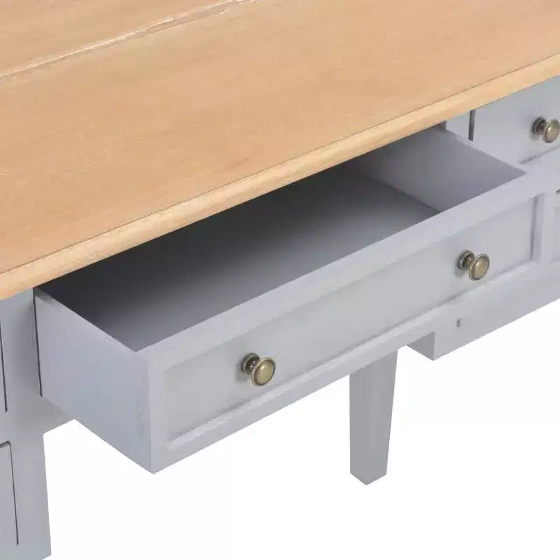 vidaXL Bureau Blanc et Marron en Bois d'Ingénierie et Bois de Pin Standard