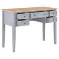 vidaXL Bureau Blanc et Marron en Bois d'Ingénierie et Bois de Pin Standard