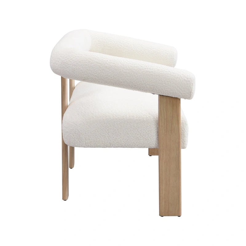 Green+Brown / Beige+Natural / Black+Brown 2-Seat Loveseat, C-Back Round Armrest, Rubberwood Frame