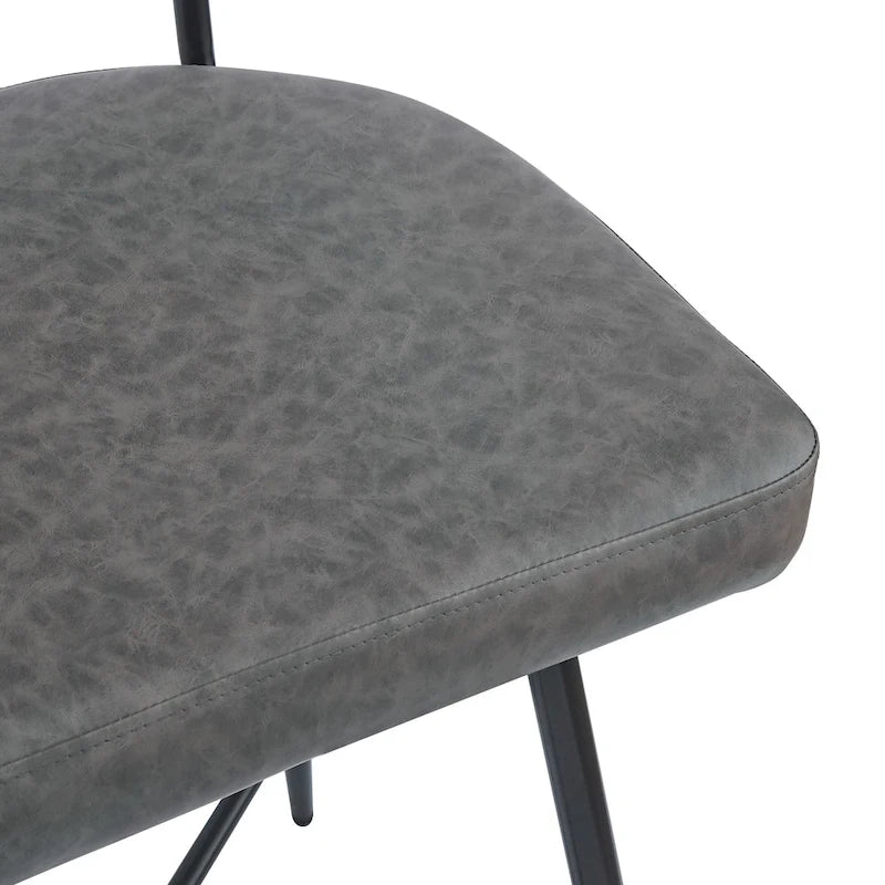 Brown PU Leather Swivel Counter Stool, Set of 2, 26" Seat Height