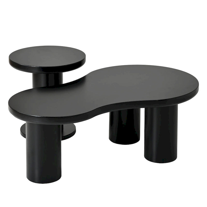 White Cloud-Shape Nesting Coffee Table Set of 2