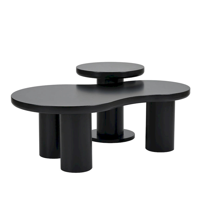 White Cloud-Shape Nesting Coffee Table Set of 2