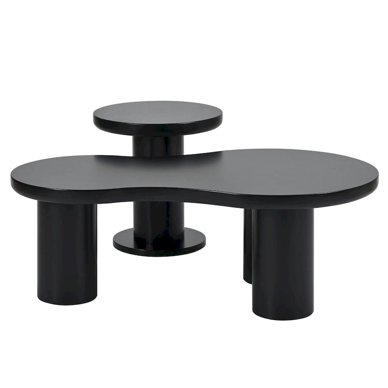 White Cloud-Shape Nesting Coffee Table Set of 2