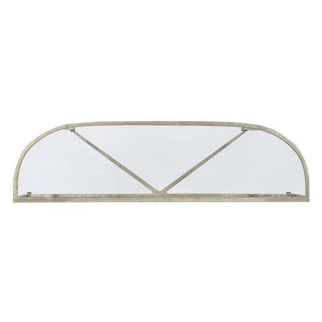 Clear Glass Top Sofa Table with Iron X-Frame, Single