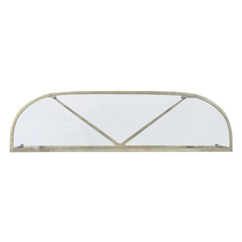 Table console en verre transparent avec piètement en X en fer, simple