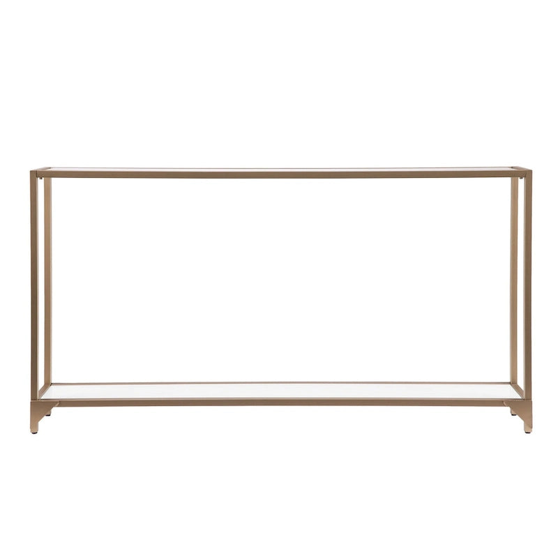 Clear Glass Top Console Table, Metal Frame, Gold / Black / Silver