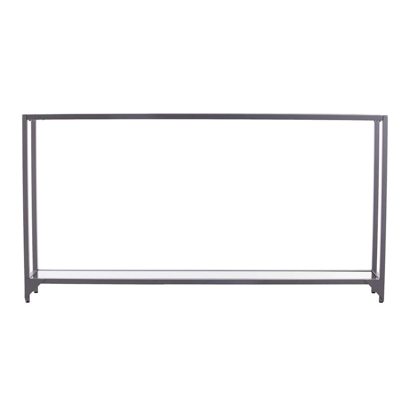 Clear Glass Top Console Table, Metal Frame, Gold / Black / Silver