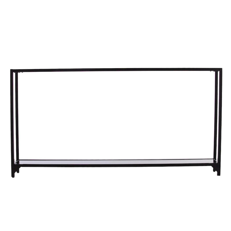 Clear Glass Top Console Table, Metal Frame, Gold / Black / Silver