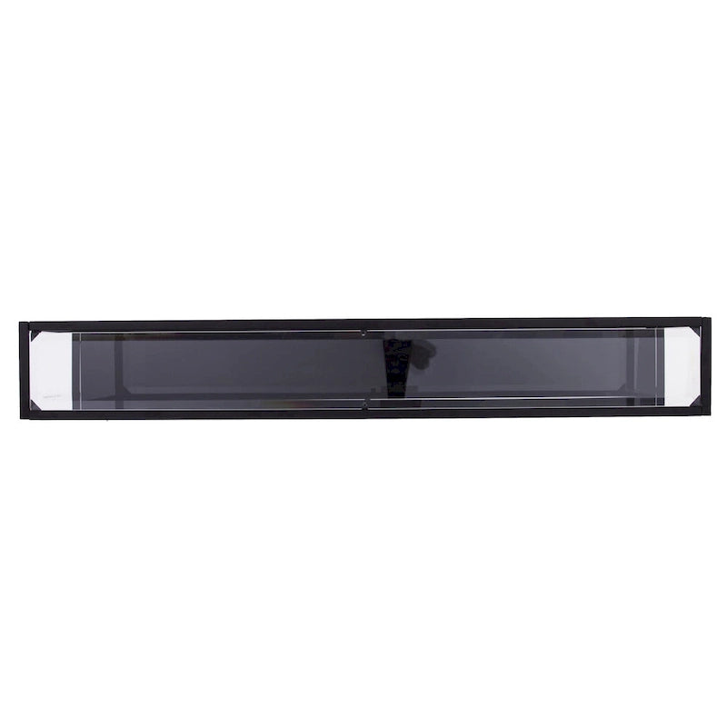 Clear Glass Top Console Table, Metal Frame, Gold / Black / Silver