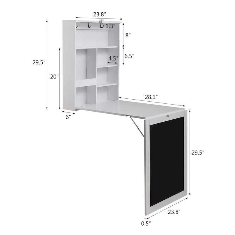 Blue / Ruby / White L-Shaped 360° Rotating Desk with Storage Shelves, 1-Person