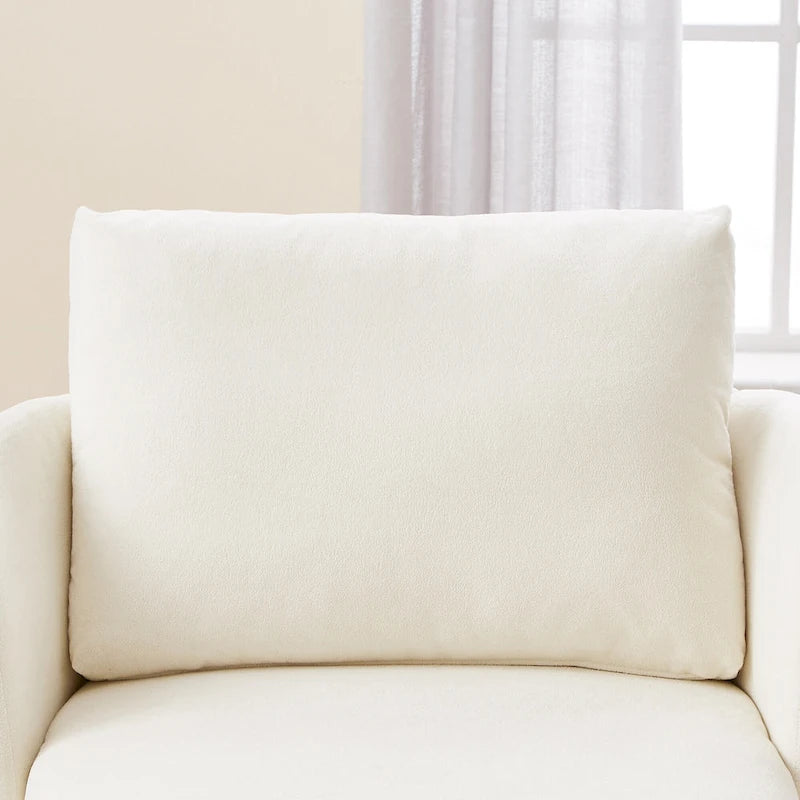 Chenille 360° Swivel Barrel Accent Chair, Single