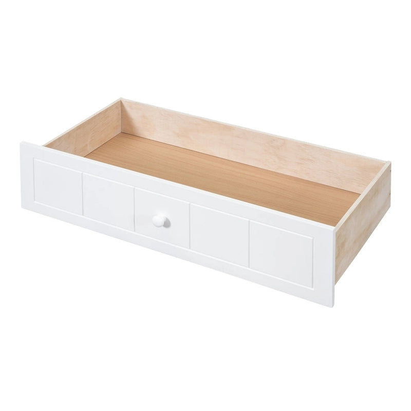 Gray / White Twin Canopy Daybed Frame with 2 Storage Drawers