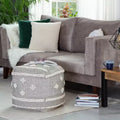 Sidney Street Pouf Black/Ivory - Anji Mountain: Square, Unupholstered, Fair Trade Certified