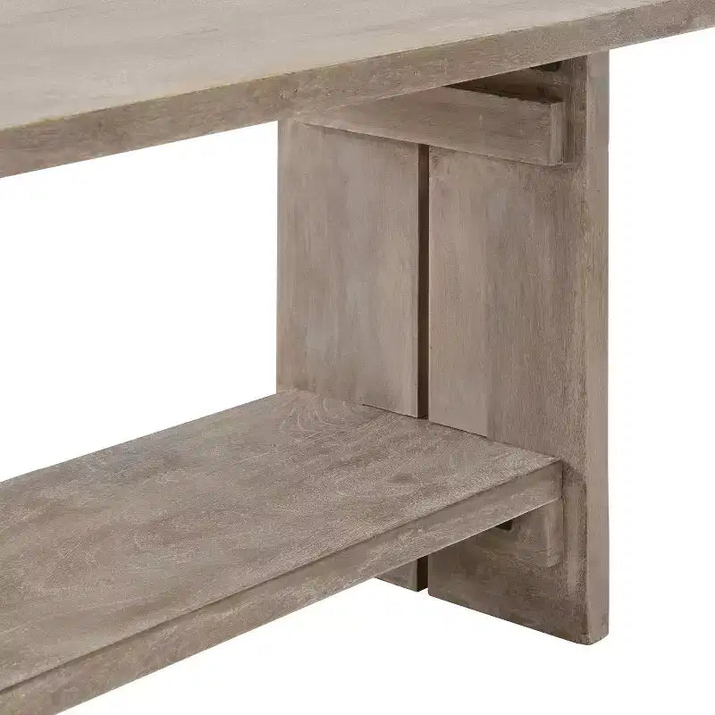Alaterre Furniture Banc Castleton en bois de manguier 101,6 cm Driftwood : Rangement rectangulaire solide pour entrée et chambre à coucher