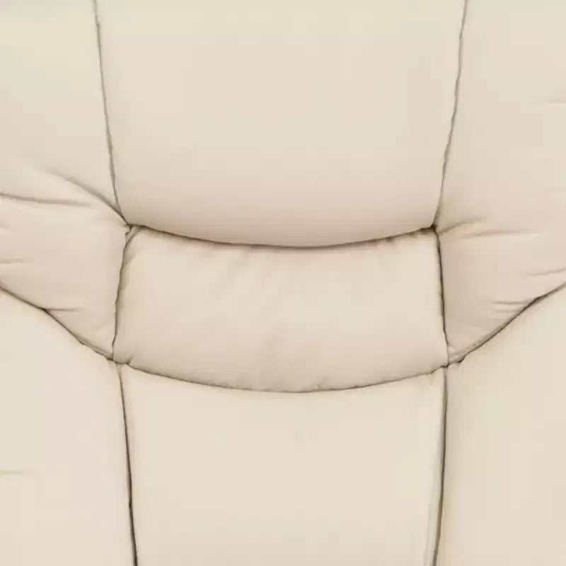 Flash Furniture Fauteuil inclinable contemporain multipositions et ottoman incurvé avec base pivotante en bois d'acajou