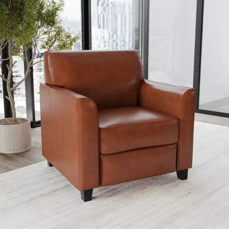 Chaise Flash Furniture HERCULES Diplomat Series en LeatherSoft avec cadre surpiqué à lignes épurées
