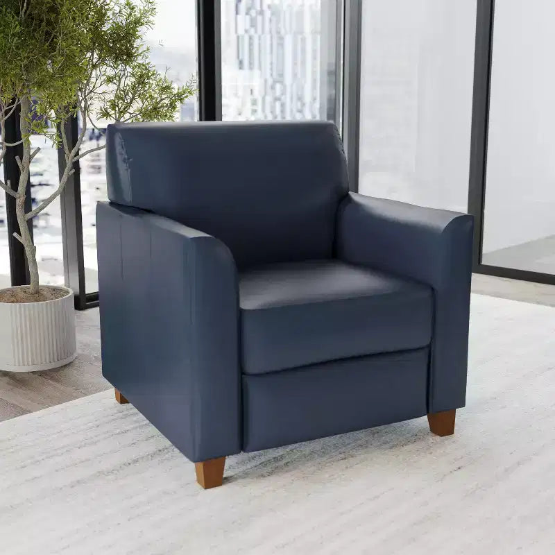 Chaise Flash Furniture HERCULES Diplomat Series en LeatherSoft avec cadre surpiqué à lignes épurées