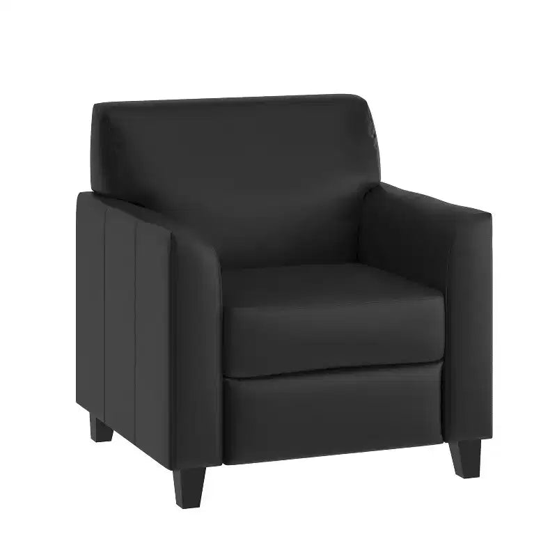 Chaise Flash Furniture HERCULES Diplomat Series en LeatherSoft avec cadre surpiqué à lignes épurées
