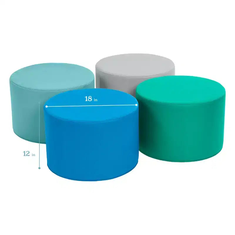 Pouf rond SoftZone 4 pièces
